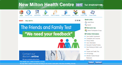 Desktop Screenshot of newmiltonhealthcentre.co.uk